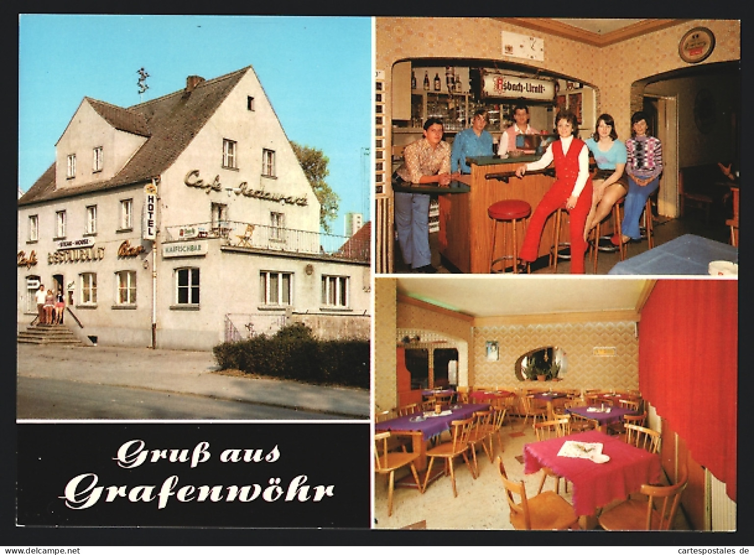 AK Grafenwöhr, Parkhotel Café-Restaurant Haifischbar, Alte Amberger Strasse 41  - Grafenwoehr