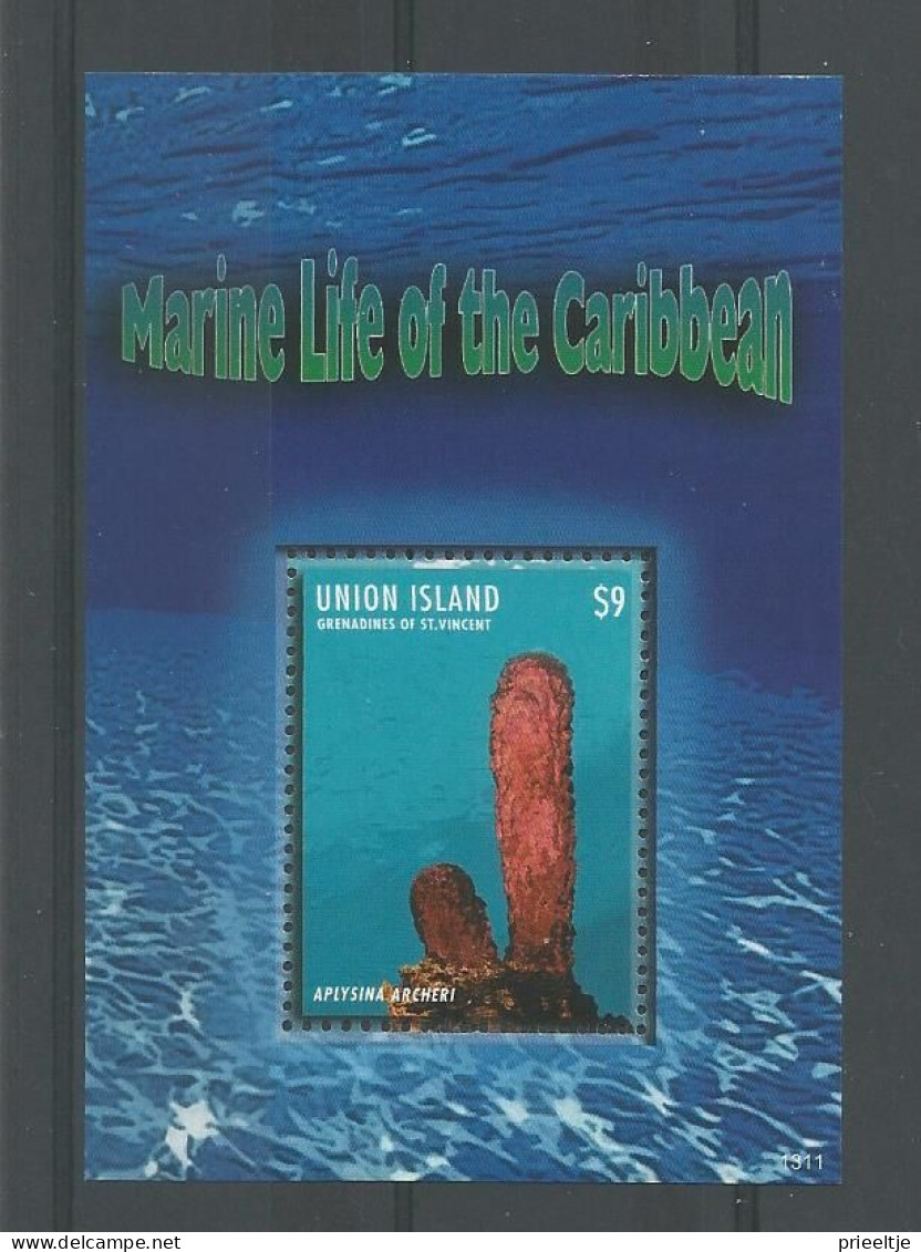 St Vincent Gren. Union Isl. 2013 Marine Life Of The Caribbean S/S Michel BF 50 ** - St.Vincent & Grenadines