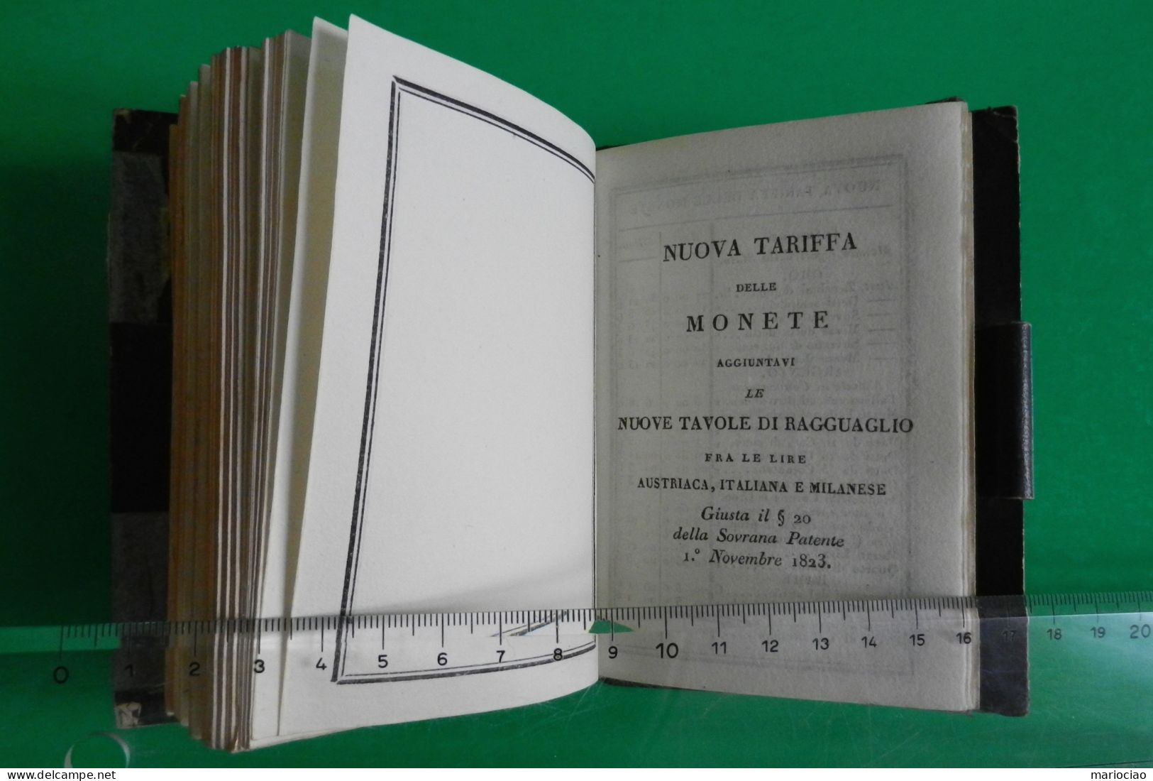 D-IT Almanacco Milano anno 1839 tavole conversione delle monete