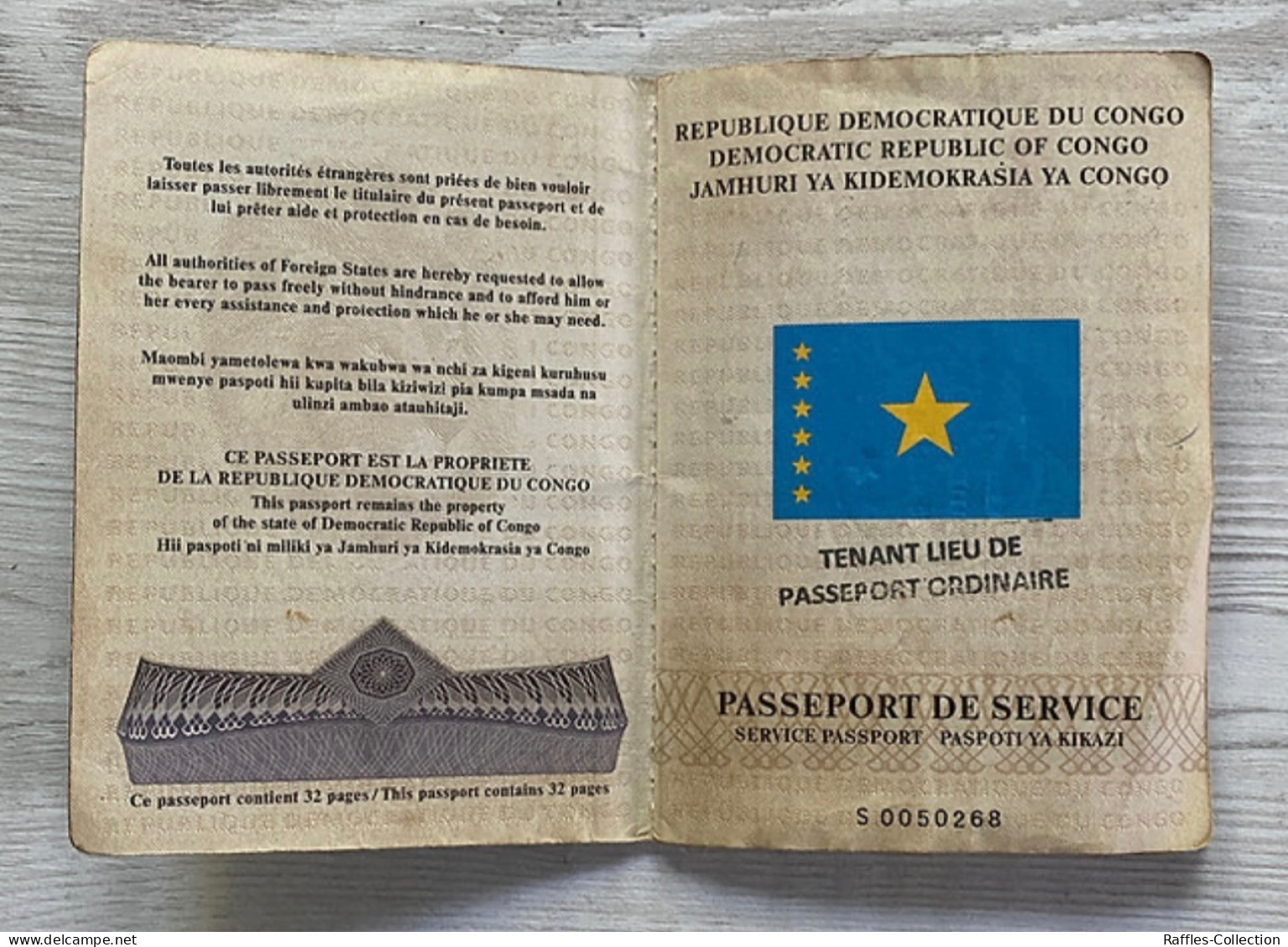 Congo Service Passport Passeport Reisepass Pasaporte Passaporto - Documentos Históricos