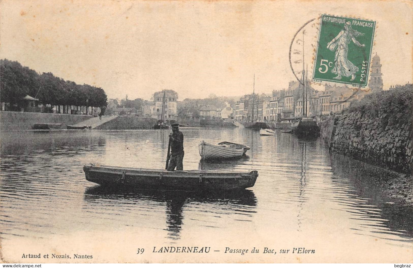 LANDERNEAU     PASSAGE DU BAC   PASSEUR - Landerneau