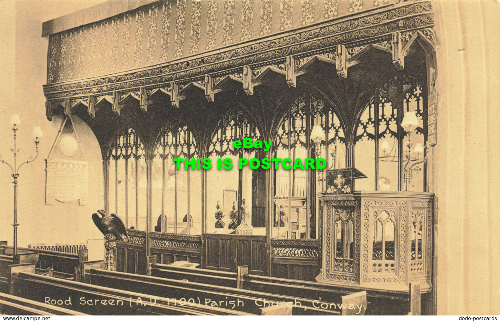 R598363 Conway. Parish Church. Rood Screen. A. D. 1400. T. R. Hammond - World