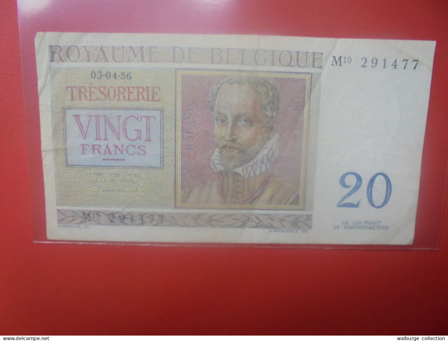 BELGIQUE 20 Francs 1956 Circuler (B.18) - 20 Francos