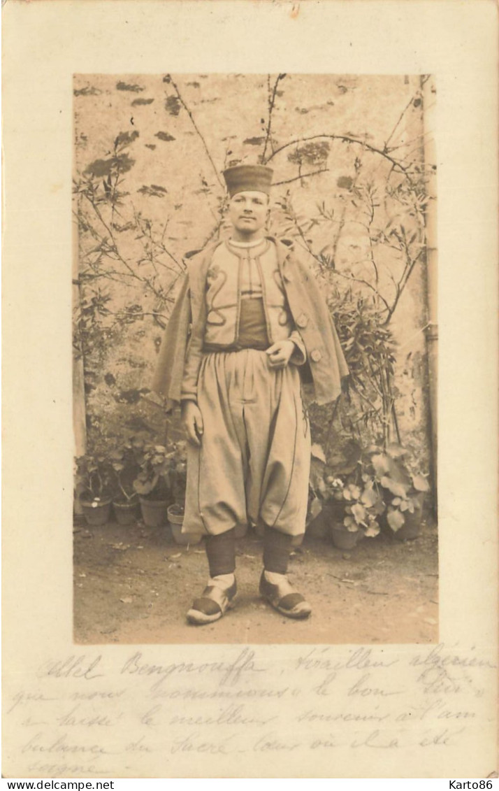 Cholet * Carte Photo Militaria 1915 * Tiarilleur Algérien Allel BENGNOUFFA * Régiment Militaire Soldat - Cholet