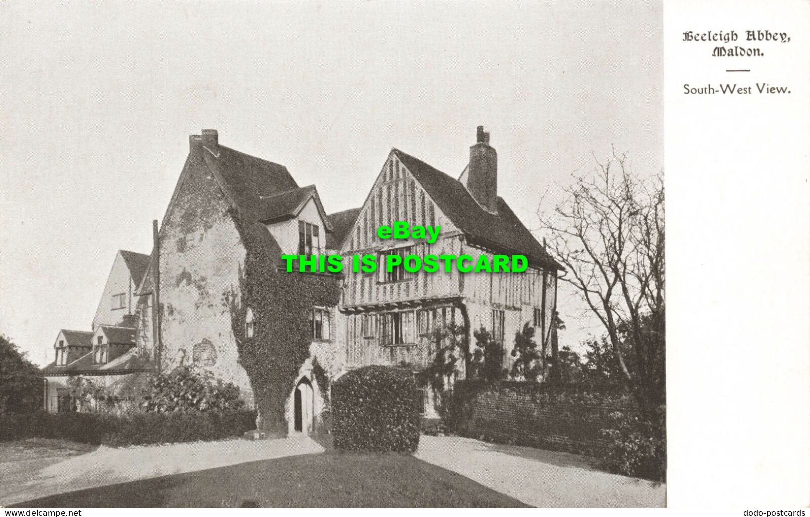 R598756 Maldon. Beeleigh Abbey. South West View - World