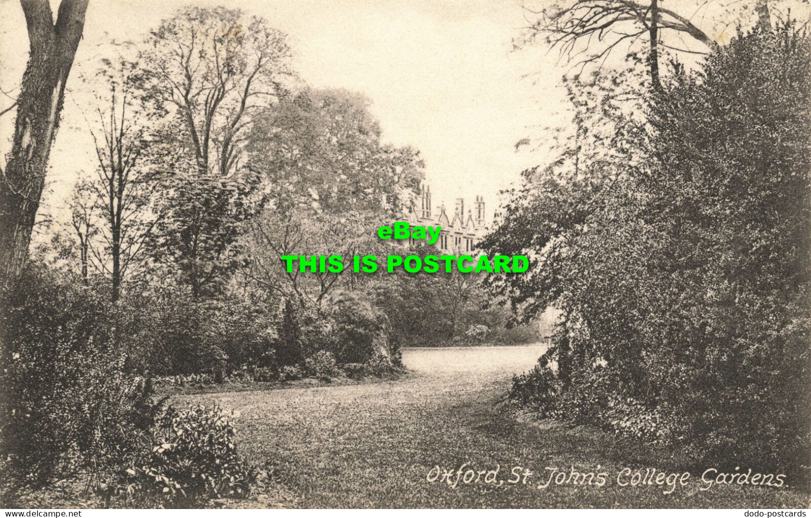 R598761 Oxford. St. John College Gardens. F. Frith. No. 26922. 1907 - World