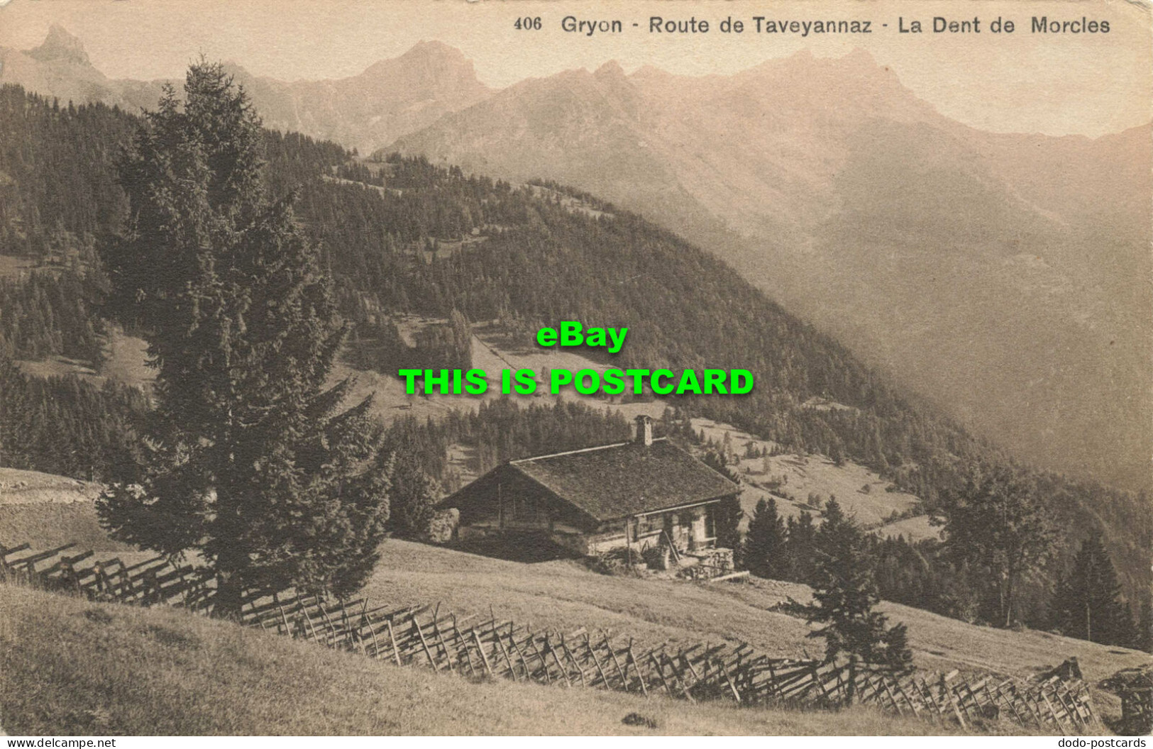 R598377 Gryon. Route De Taveyannaz. La Dent De Morcles. Butner - World