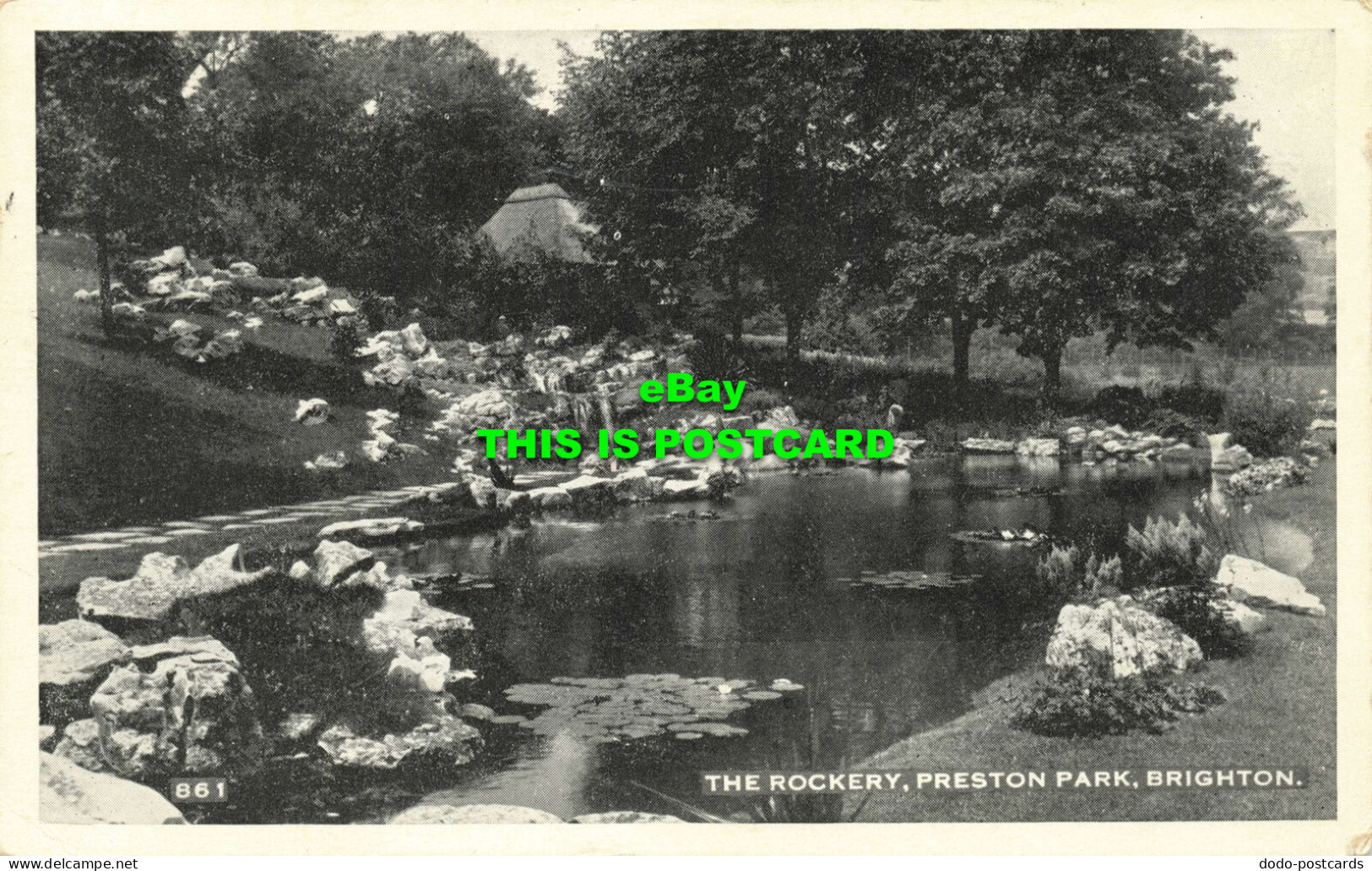 R598766 Brighton. Preston Park. The Rockery. A. W. W. 1957 - World