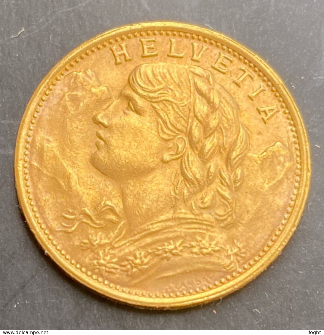 1935 L B Switzerland Standard Gold Coin 20 Francs,KM#35.1 - 20 Franken (goud)