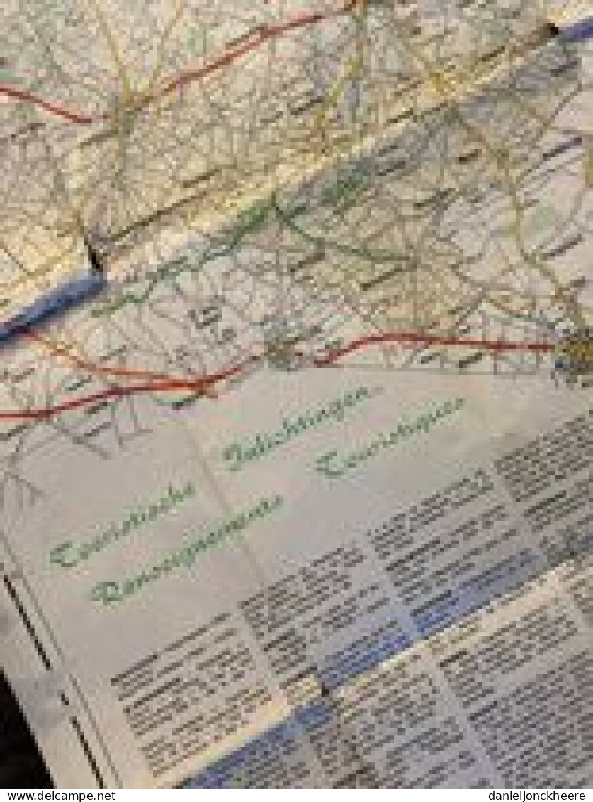 Map Kaart West Vlaanderen De Rouck Printed In Germany Toeristiche Inlichtingen - Mapas Geográficas
