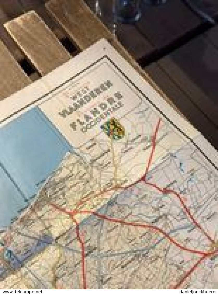 Map Kaart West Vlaanderen De Rouck Printed In Germany Toeristiche Inlichtingen - Mapas Geográficas