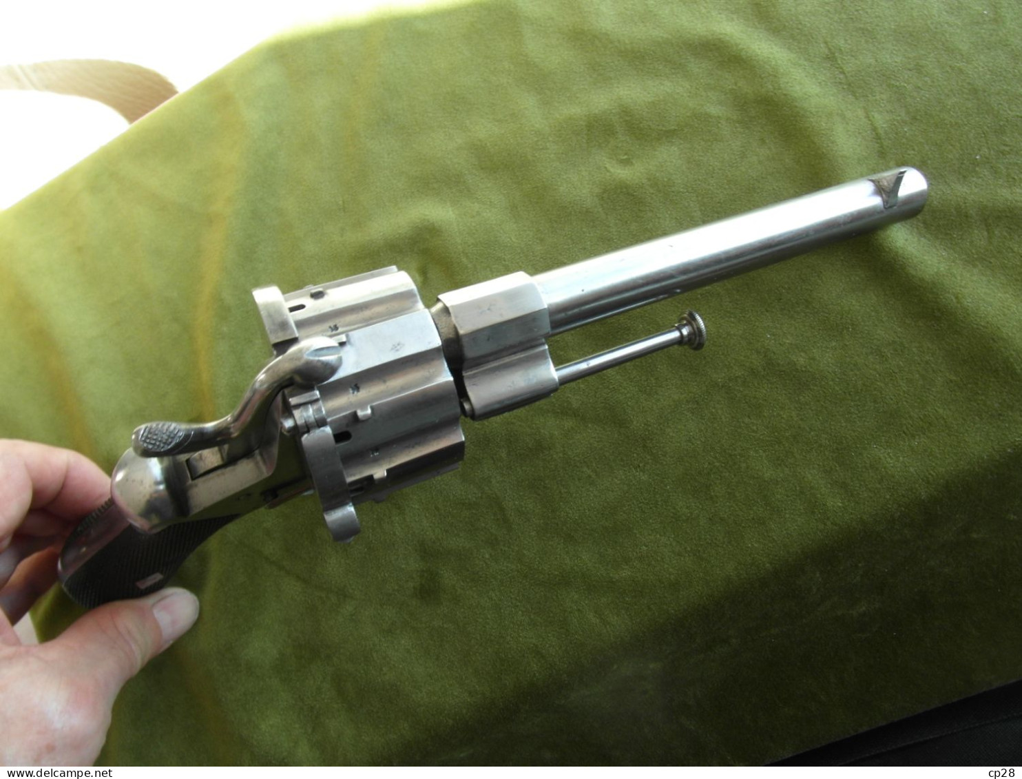 Beau Et Grand Révolver Anglais 10 Coups Type Chaineux Cal:11mm à Broche, Triple Action - Decorative Weapons