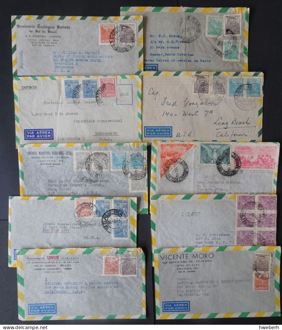 1938-54 Lot De 62 Lettres : 48L Pour Les USA Et 14L Pour L'Allemagne; Voir Détail - Collezioni & Lotti
