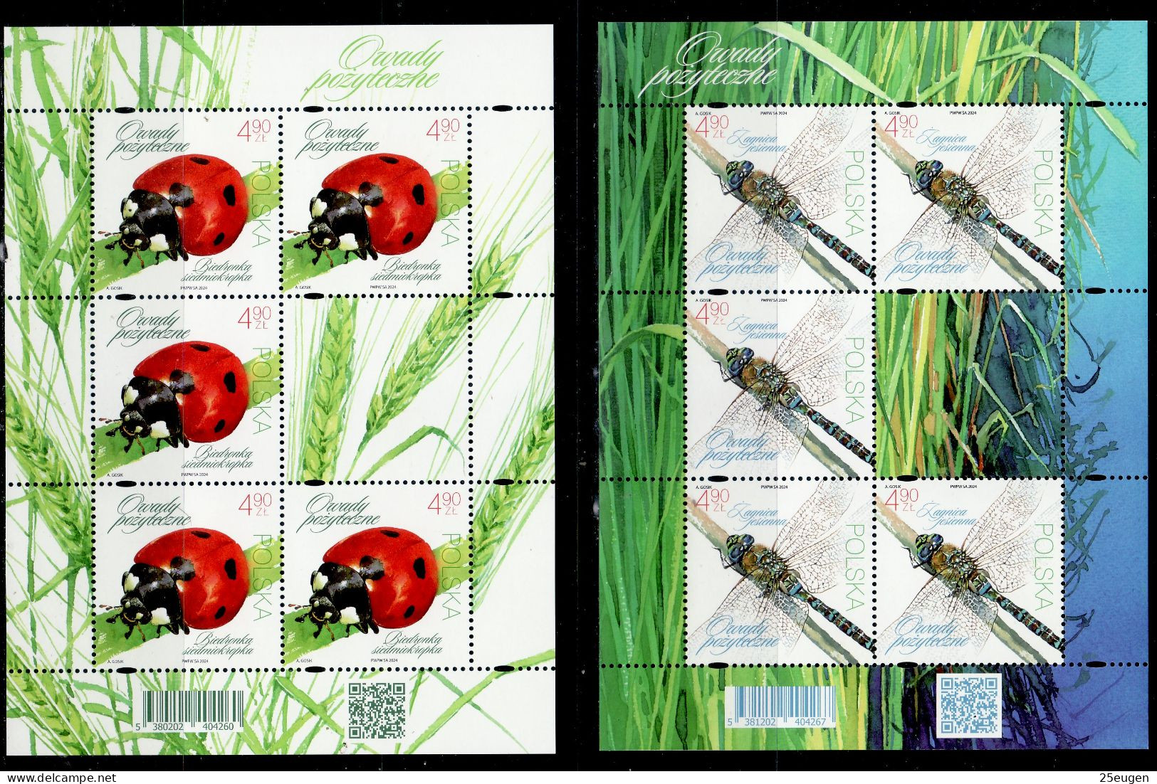 POLAND 2024 BENEFICIAL INSECTS MS  MNH - Ungebraucht