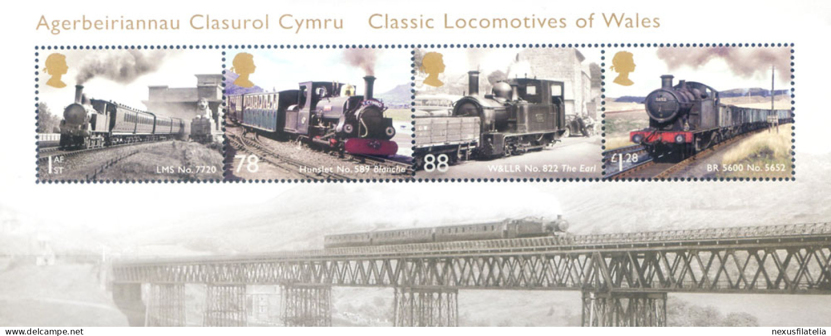 Locomotive Classiche Gallesi 2014. - Hojas Bloque
