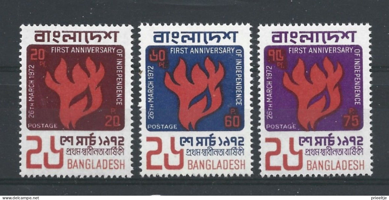 Bangladesh 1972 Anniv. Of Independence Y.T. 18/20 ** - Bangladesh