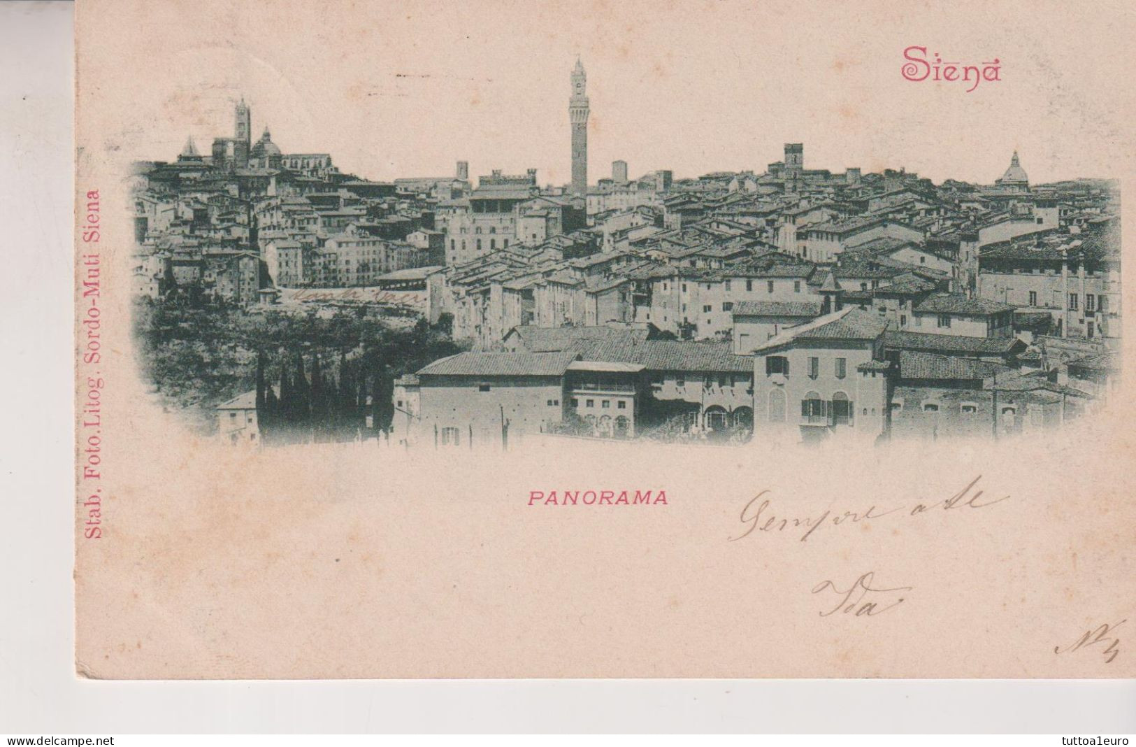 SIENA  PANORAMA  VG  1900 - Siena