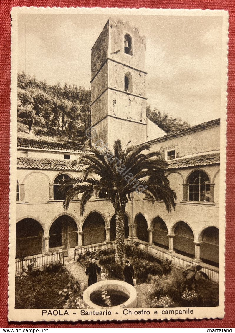 Cartolina - Paola ( Cosenza ) - Santuario - Chiostro E Campanile - 1935 Ca. - Cosenza
