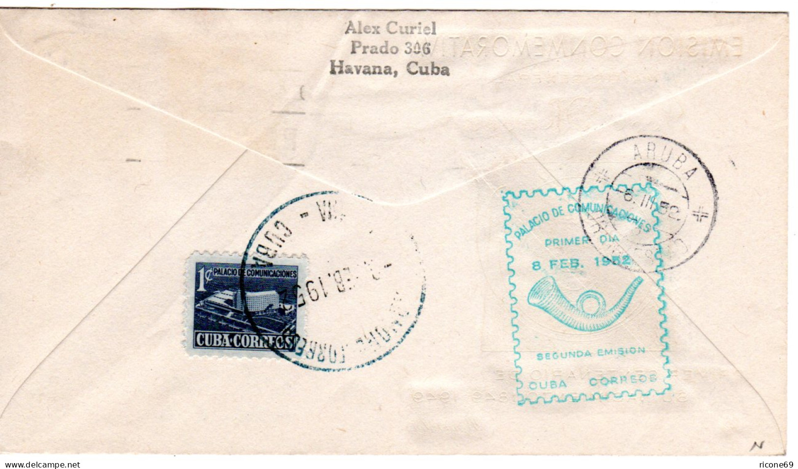 Cuba 1952, 2+5 C. José Maceo Auf FDC - Amerika (Varia)