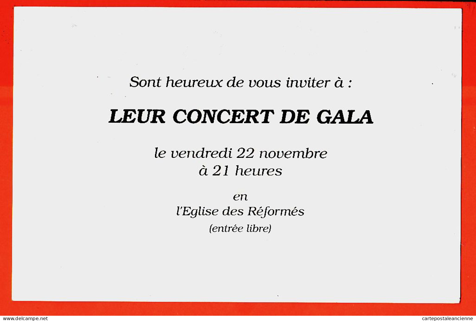 35090 / MARSEILLE (13) LES PETITS CHANTEURS De L' ESPERANCE Concert Gala Vendredi 22 Novembre Eglise REFORMES - Non Classificati