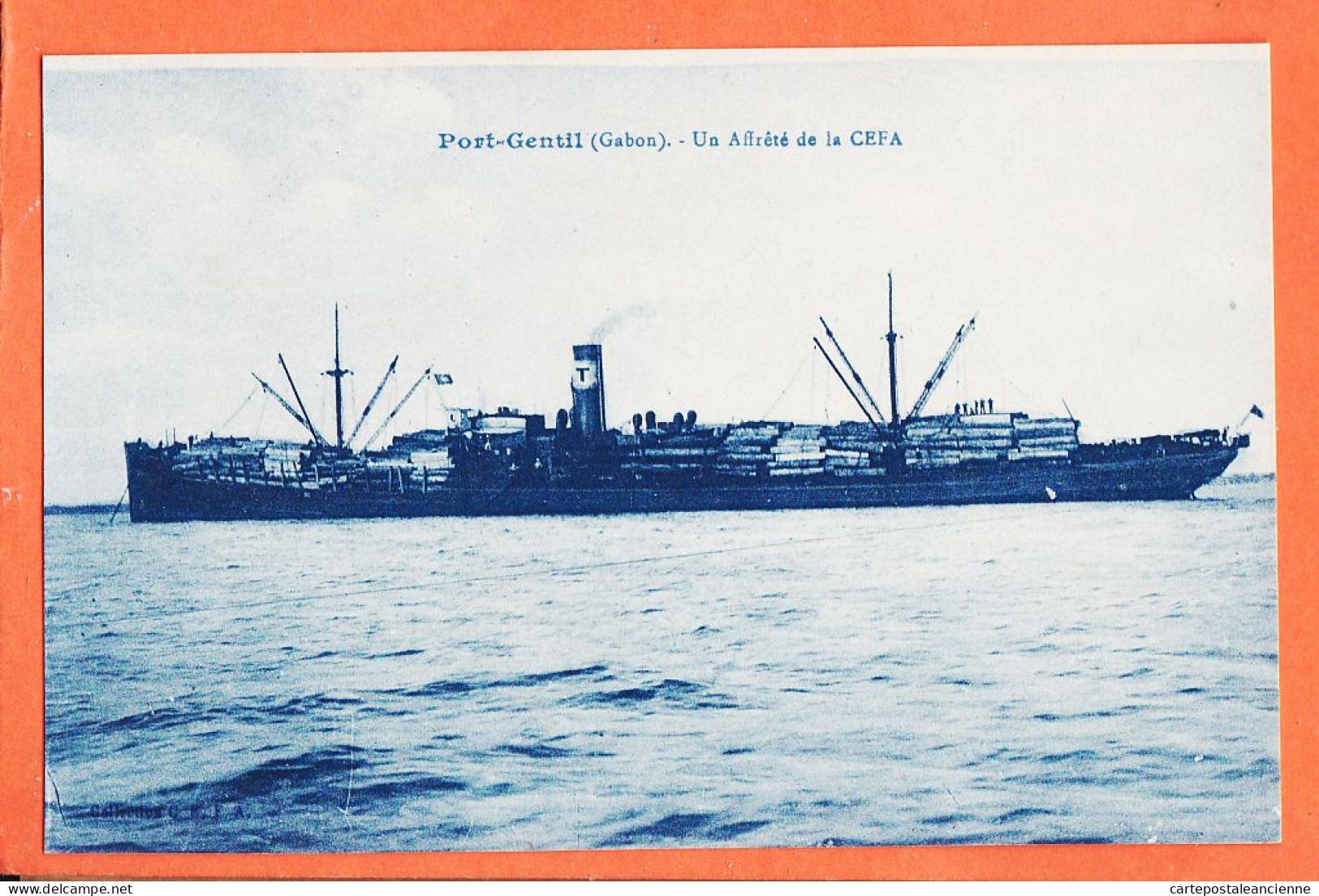 35194 / ♥️ PORT-GENTIL (•◡•) Gabon ◉ Cargo Affrété C.E.F.A Compagnie Exploitations Forestieres Africaines 1920s ◉  CEFA  - Gabon