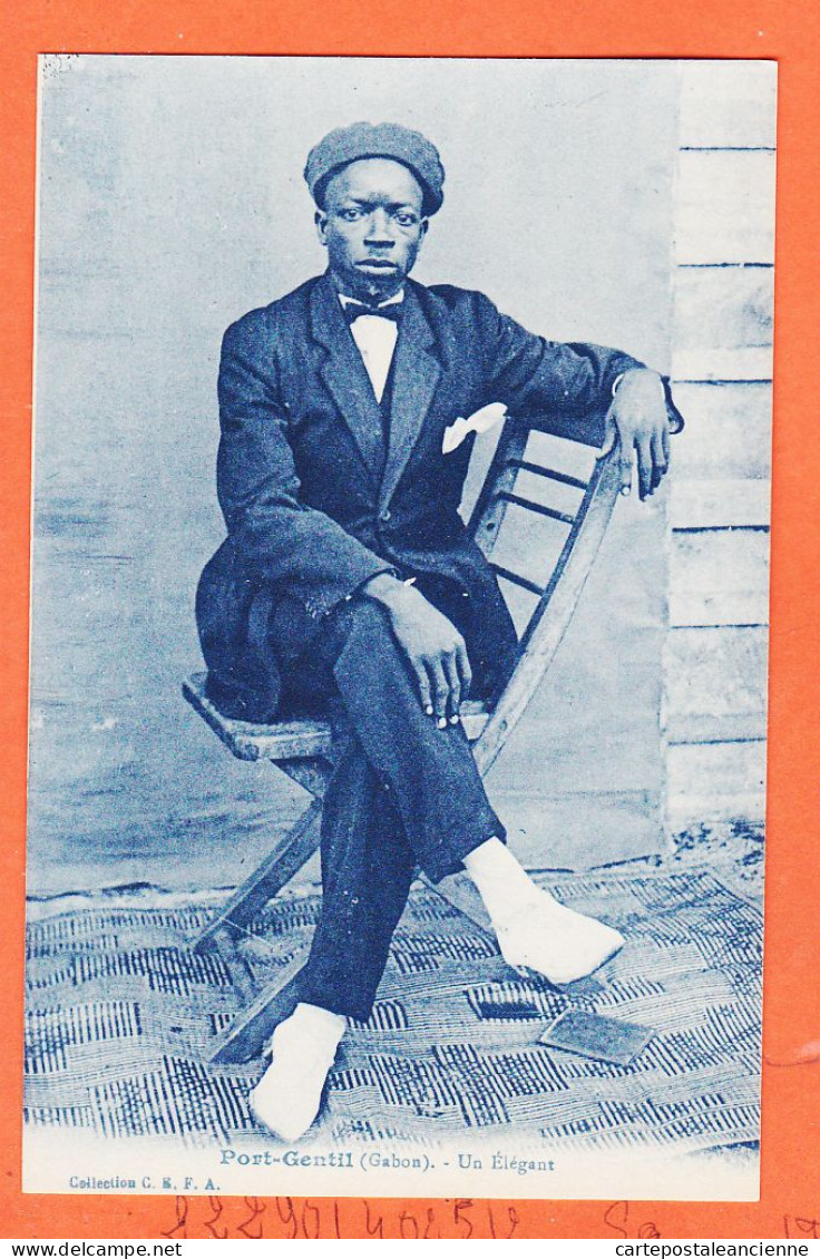 35197 ♥️ Peu Commun Ethnic PORT-GENTIL (•◡•) Gabon ◉ Un Homme Elégant Gabonais 1920s ◉ Collection C.E.F.A CEFA  - Gabón
