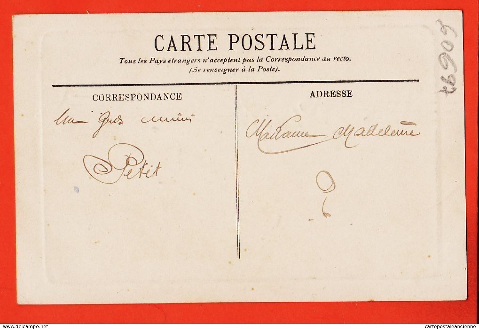 35208   / ⭐ ◉  Carte Détourée ALGER Algérie Vue Generale 1911 De PETIT à Madeleine ( Chez BOURGEY Villeurnanne ) LEVY LL - Algiers