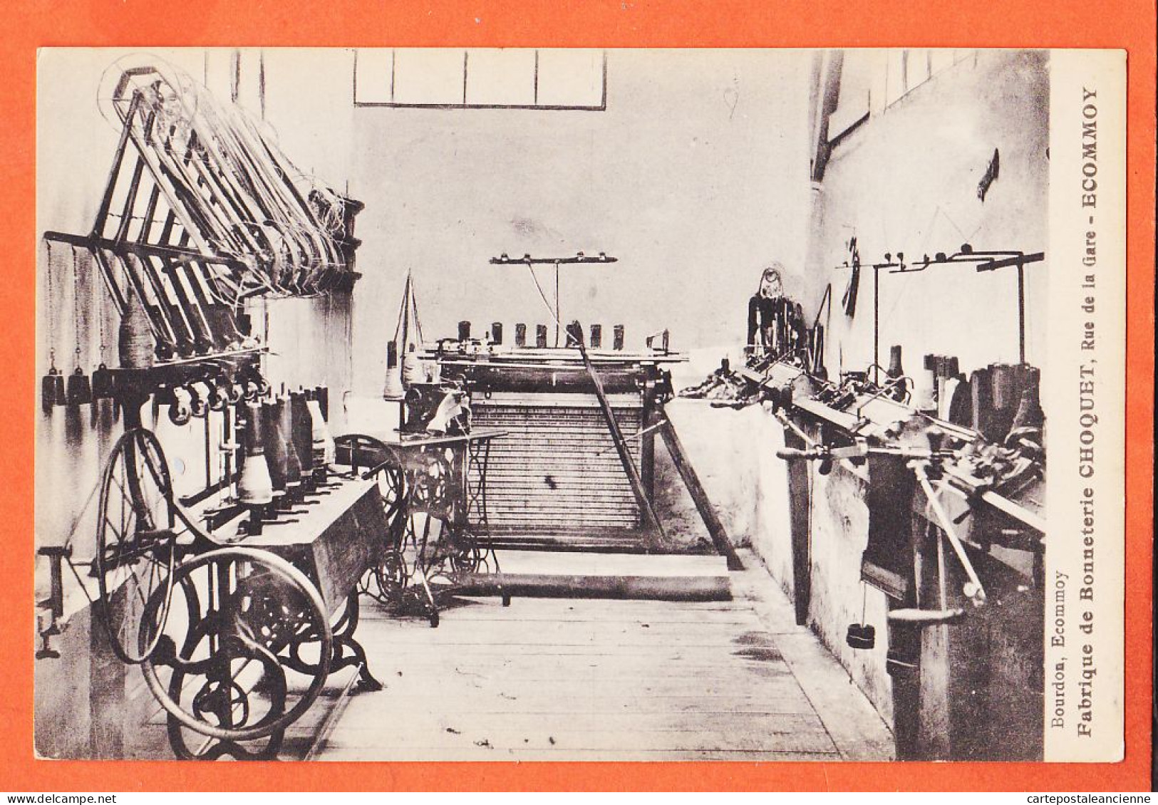 35280 / ECOMMOY 72-Sarthe Machine à Tricoter Fabrique De Bonneterie CHOQUET Rue De La Gare1910s  - Ecommoy