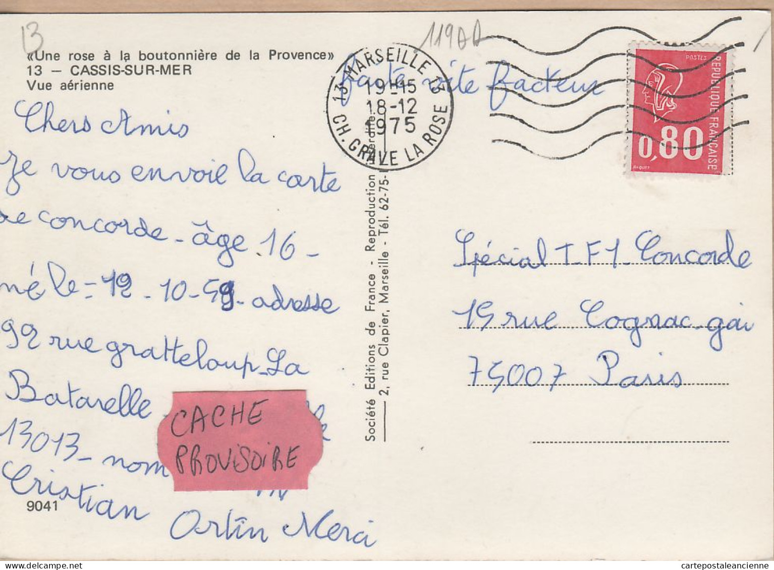 35186 / CASSIS-sur-MER 13-Bouches Du Rhone Vue Aérienne Ville Port Bords De Mer Corniche 1970s SEF 9041 - Cassis