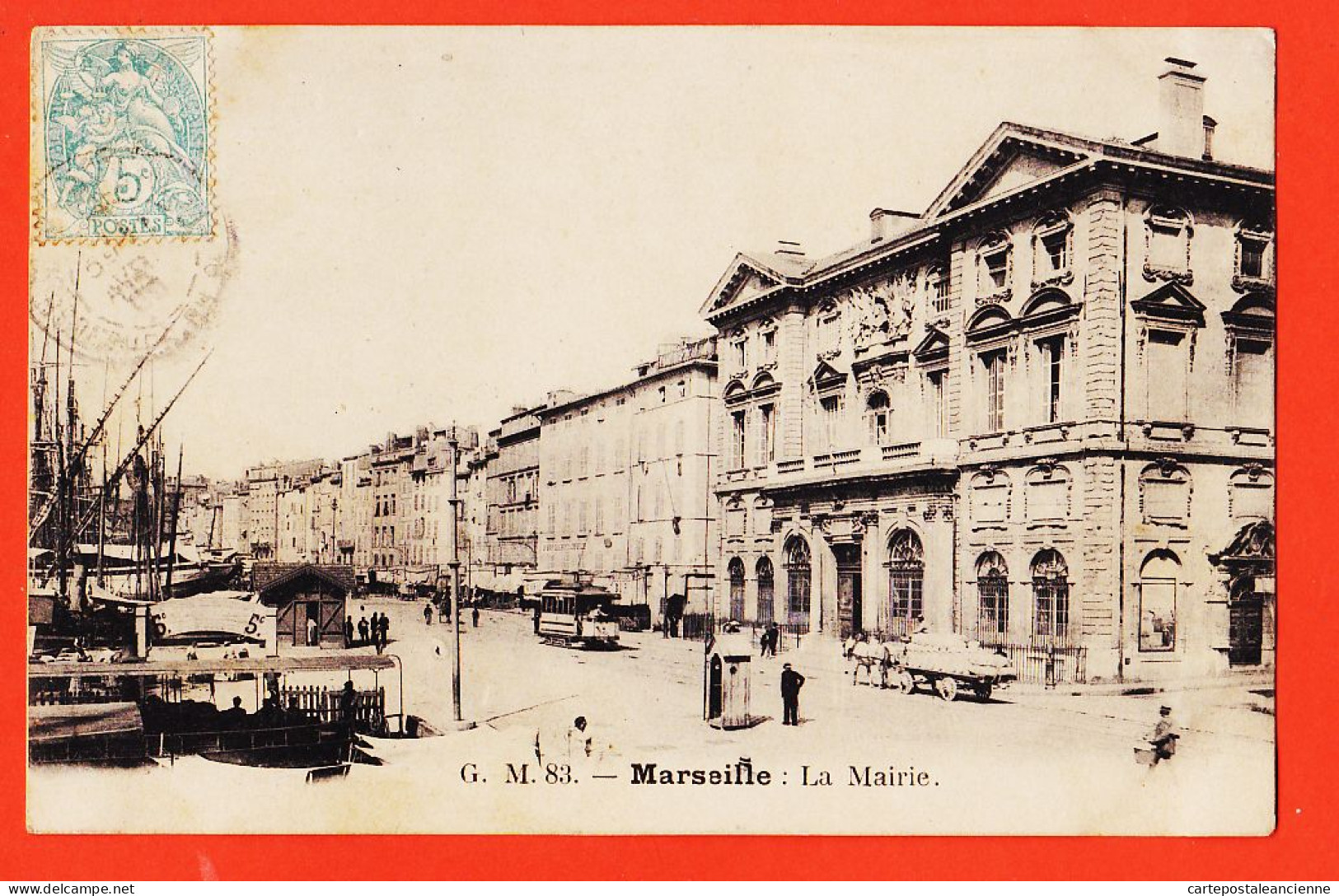 35023 / MARSEILLE (13) La MAIRIE 1905 à VILAREM Employé Chez BASSERES Port-Vendres G-M 83 - Canebière, Centro