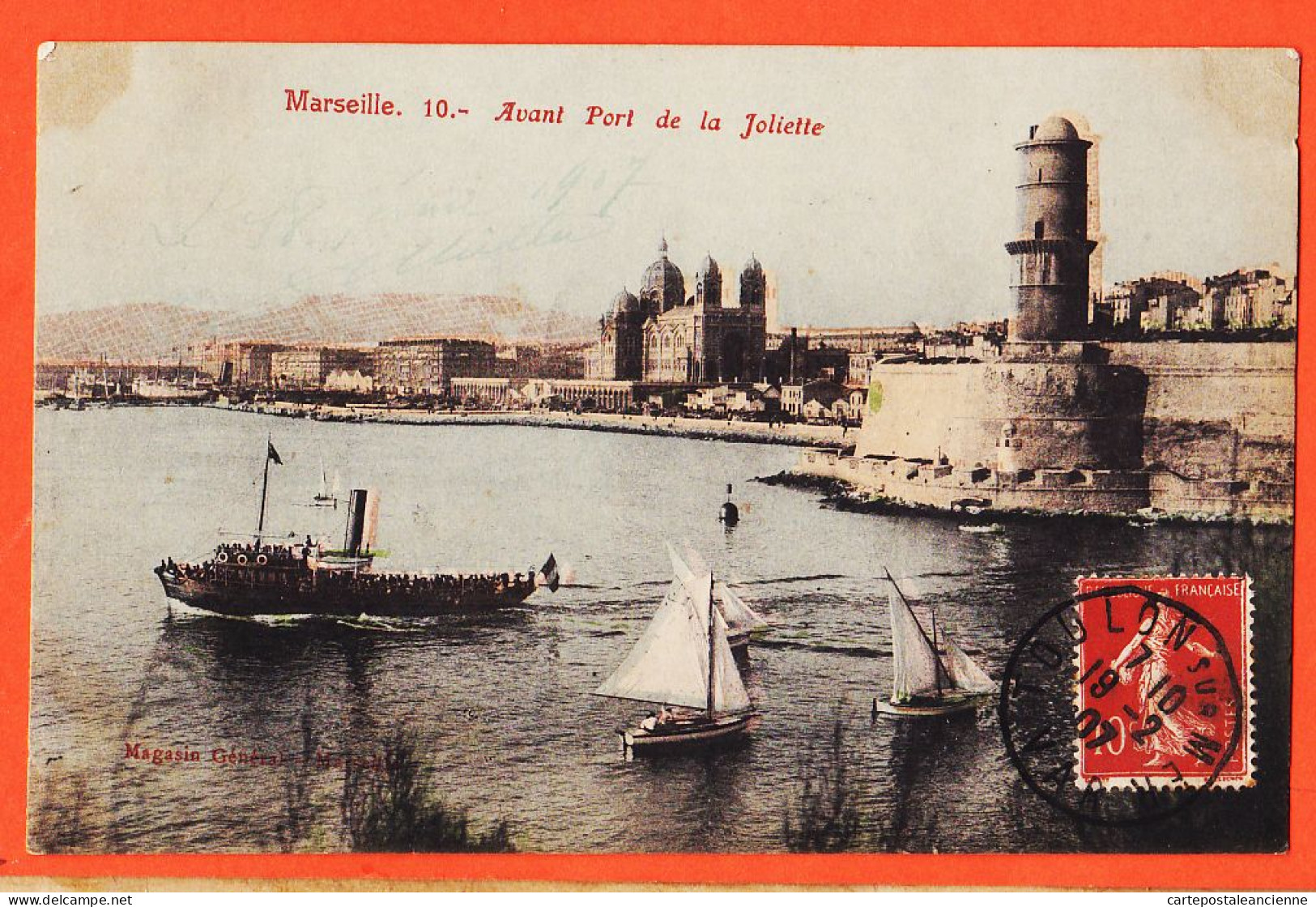35106 / MARSEILLE (13) Avant Port JOLIETTE 1907 à Honoré VILAREM C Marc Conseiller Municipal Port-Vendres - Joliette, Zona Portuaria
