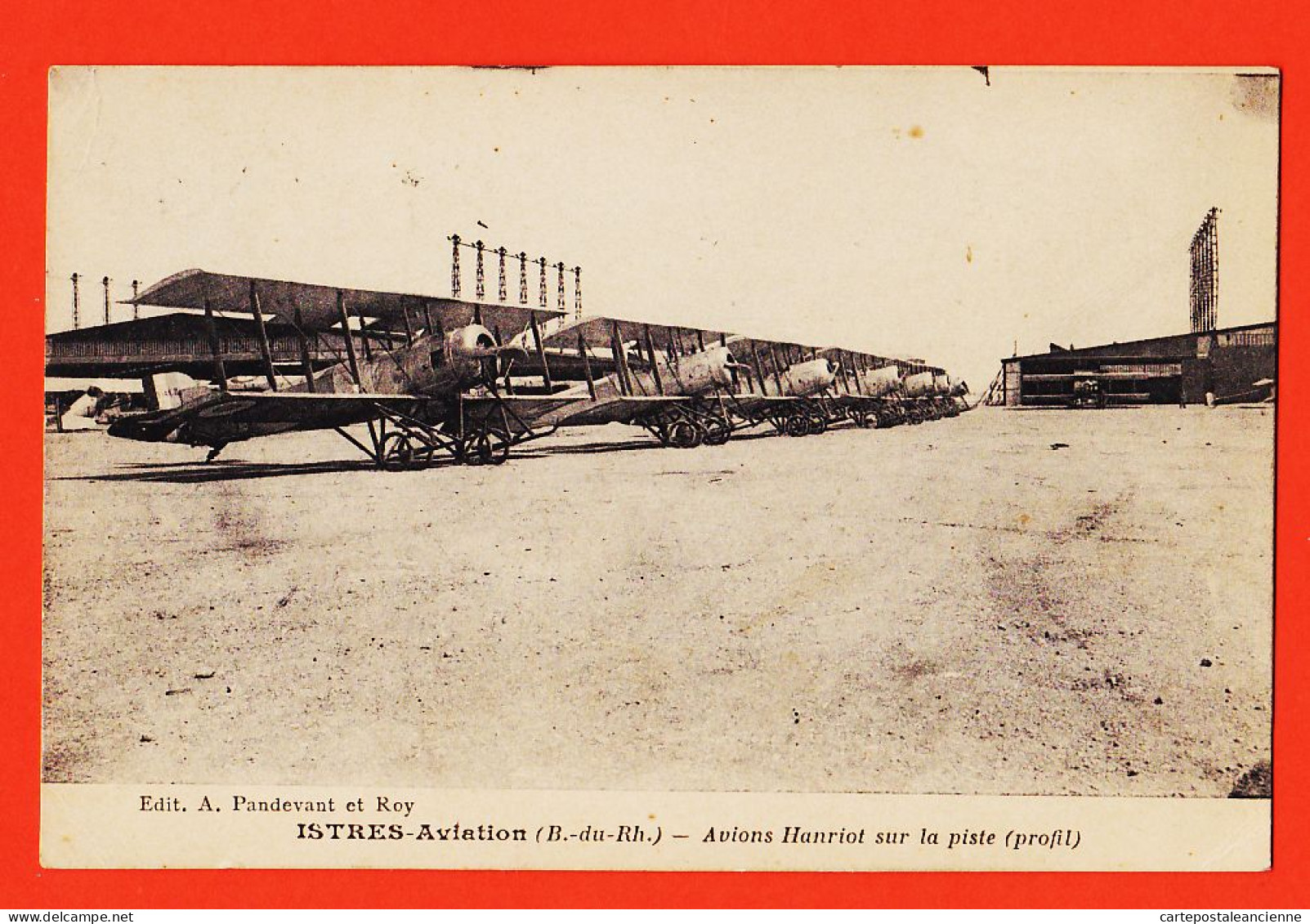 35159 / ISTRES-AVIATION Avions HANRIOT Sur Piste Profil Cpavion 1923 à ROBION Rue Moulins Puget-Théniers / PANDEVANT - Istres