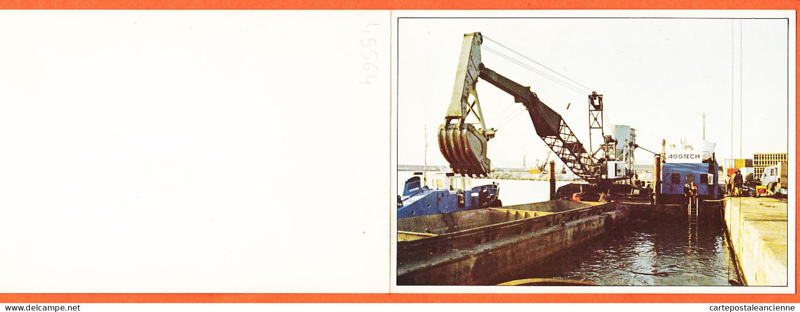 35019  /  ◉  ♥️ (•◡•) 13-MARSEILLE ASSTECH INDUSTRIE 44 Rue SENAC De MEILHAN Barge Pelle Mécanique Meilleurs Voeux 1975s - Canebière, Centro Città