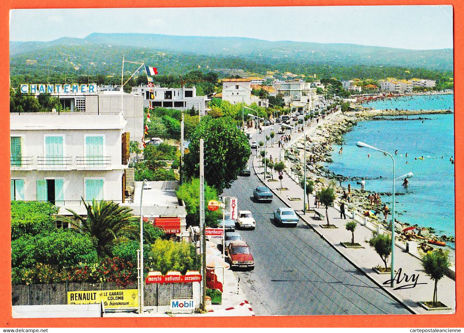 35180 / LA CIOTAT (13) Promenade De La Plage Hotel CHANTE-MER  Pub Garage COLOMB RENAULT 1970s à Edmond MOTTIN St-Peray - La Ciotat