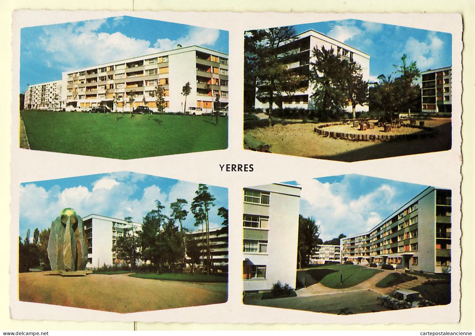 35436 / YERRES Essonne Cité Les TOURNELLES Multivues Immeuble Parc Square 1965s - Photogravure RAYMON - Yerres
