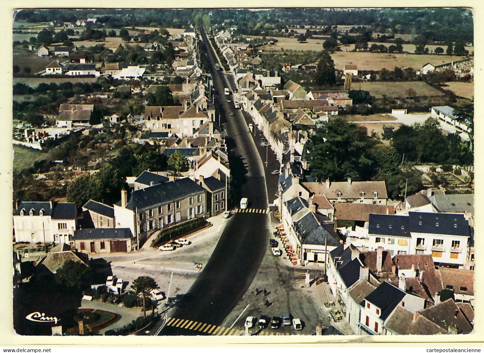 35275 / BEAUMONT-sur- SARTHE Route Nationale 138 Vue Générale Aérienne 13.06.1973- CIMCOLOR COMBIER - Beaumont Sur Sarthe