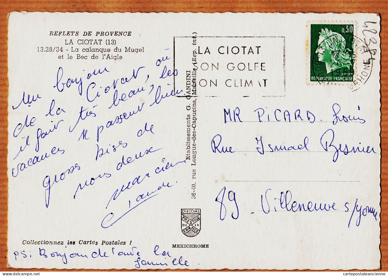 35181 / LA CIOTAT (13) La Calanque Du MUGEL Et Le Bec De L' AIGLE GANDINI 13.28/34 Bouches-du-Rhone - La Ciotat