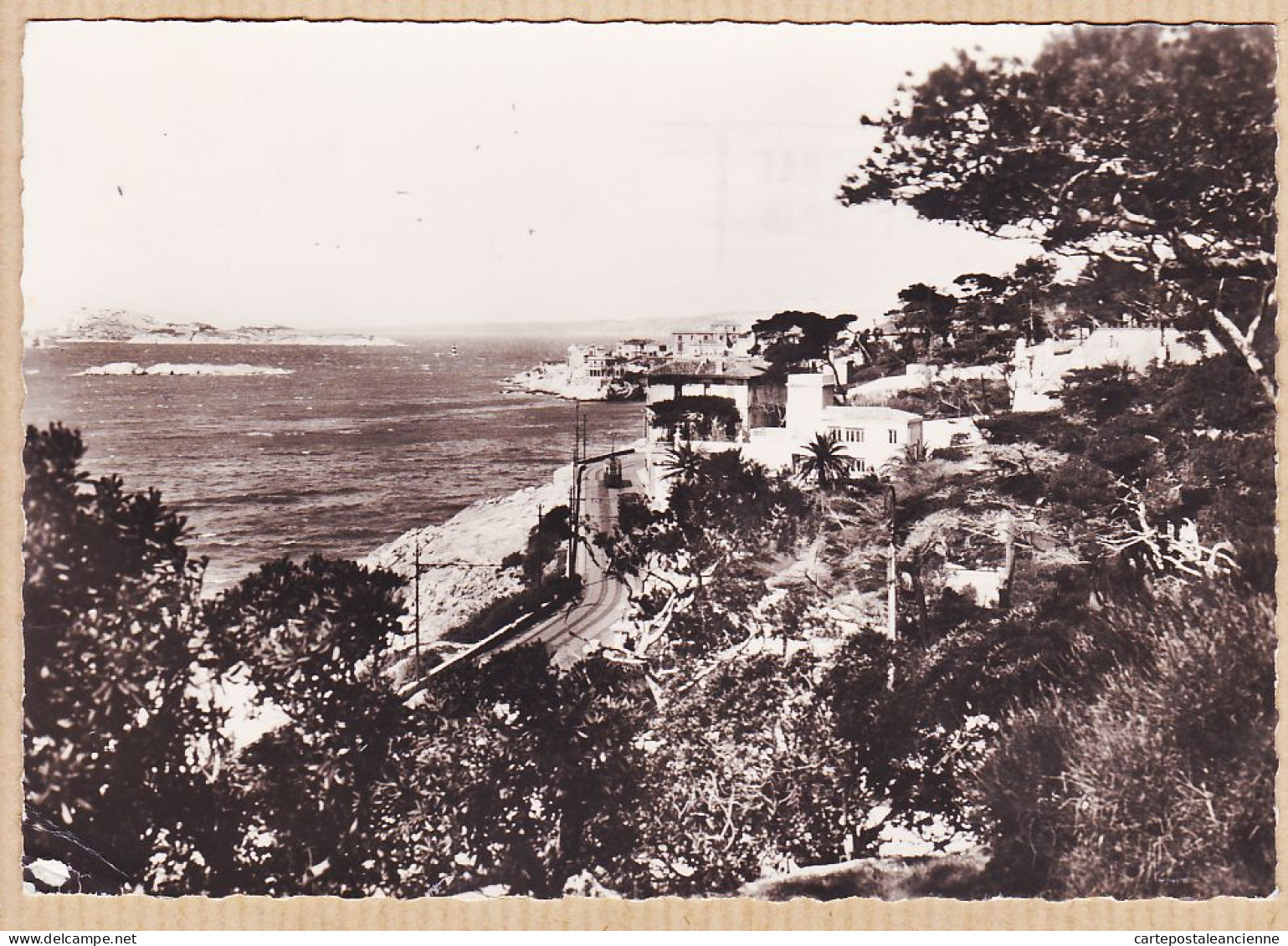 35133 / MARSEILLE Tramway Villas Promenade De La CORNICHE 1950s Photo-Bromure TARDY 48- Bouches-du-Rhone - Endoume, Roucas, Corniche, Spiaggia