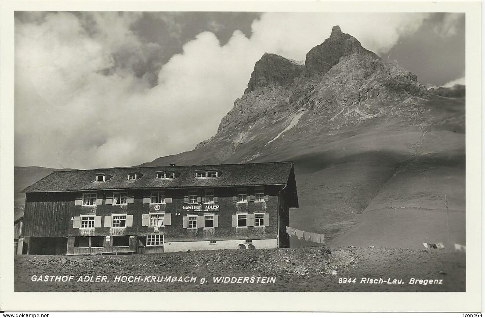 Österreich, Gasthof Adler Hochkrumbach, Gebr. Sw-Foto-AK - Altri & Non Classificati