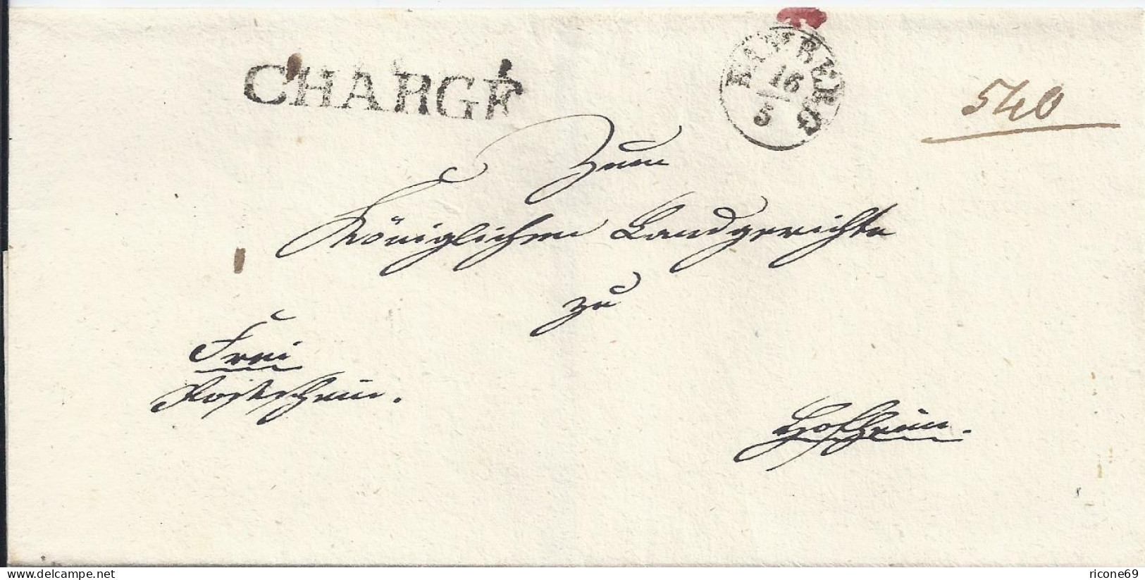 Bayern, Bamberg, Fingerhutstempel U. L1 CHARGÉ Auf Einschreiben Brief.  #1643 - Cartas & Documentos