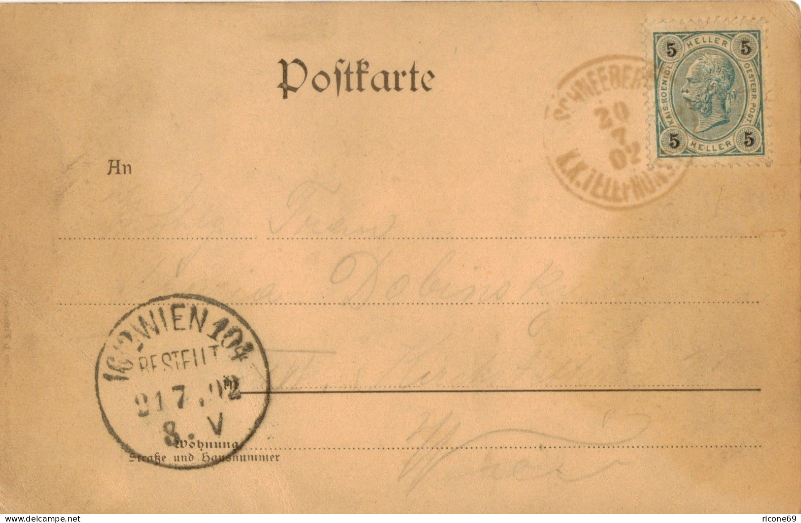 Nieder Österreich, K1 "Schneeberg K.K.Telefonstelle" Auf  AK M. 5 H. #883 - Covers & Documents