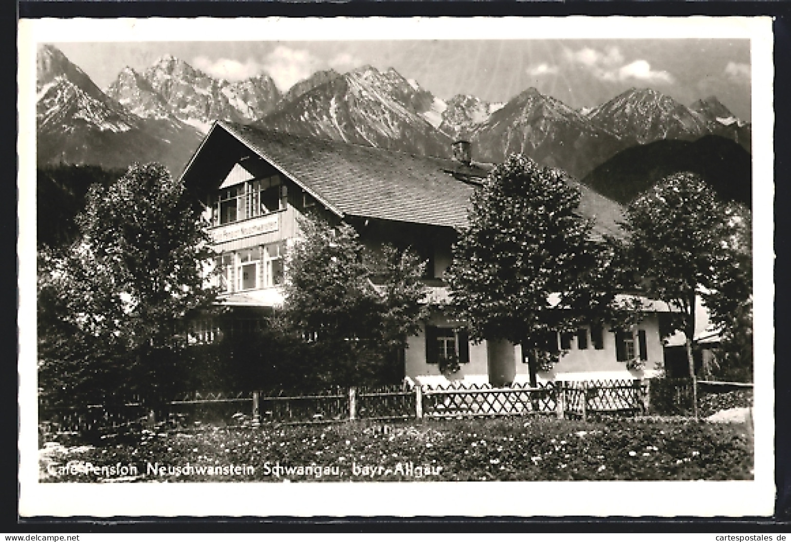 AK Schwangau Bei Füssen, Cafe-Pension Neuschwanstein R. Enzensperger  - Füssen