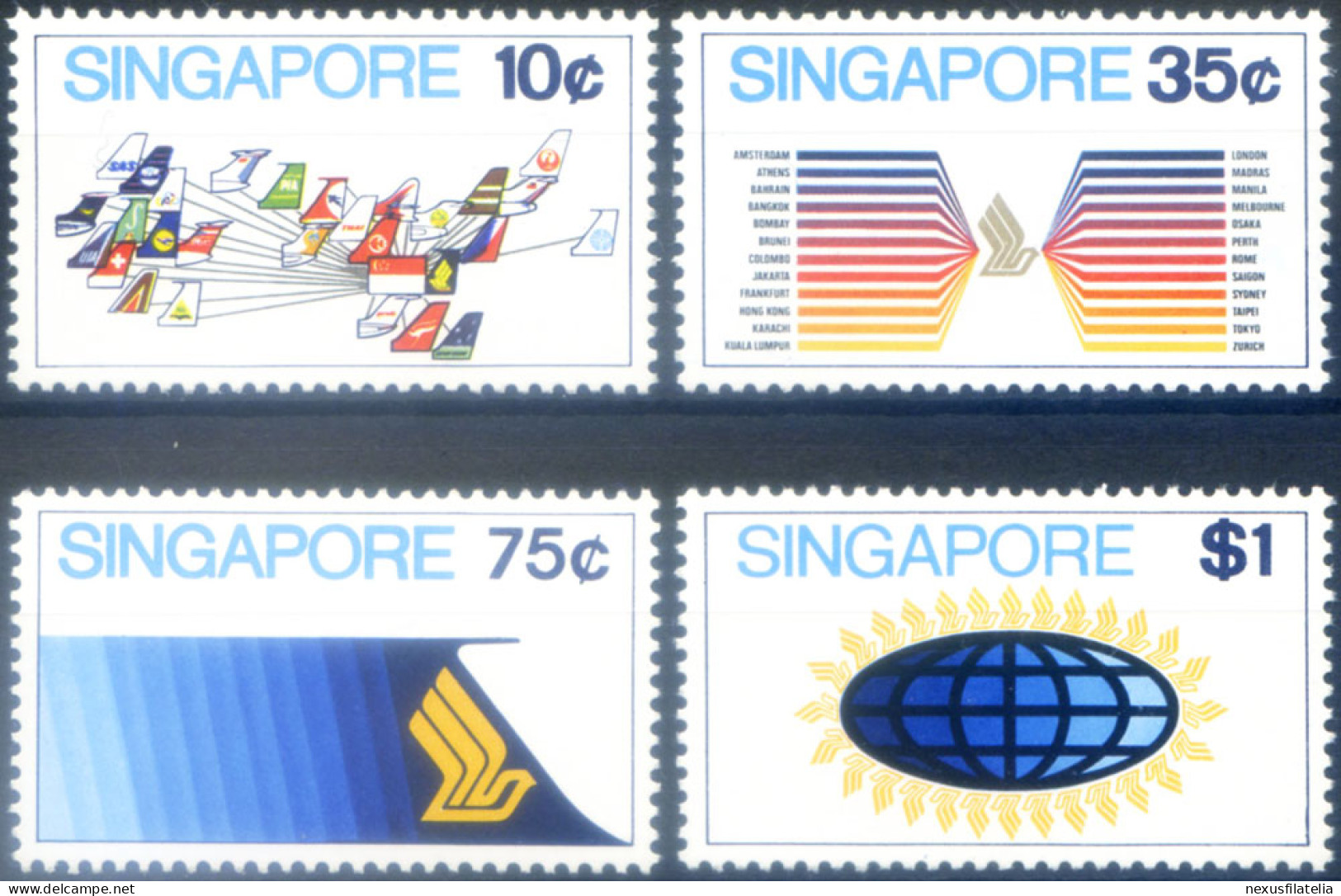 Posta Aerea 1973. - Singapore (1959-...)