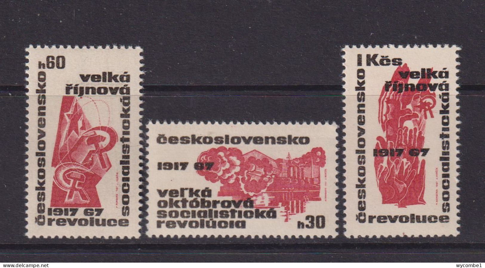 CZECHOSLOVAKIA  - 1967 October Revolution Set Never Hinged Mint - Ungebraucht