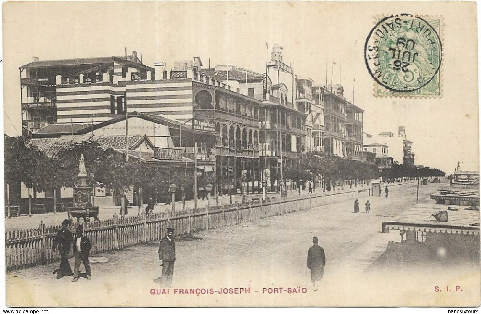 EGYPTE.  PORT SAID .QUAI FRANCOIS JOSEPH.  CARTE ECRITE - Port Said