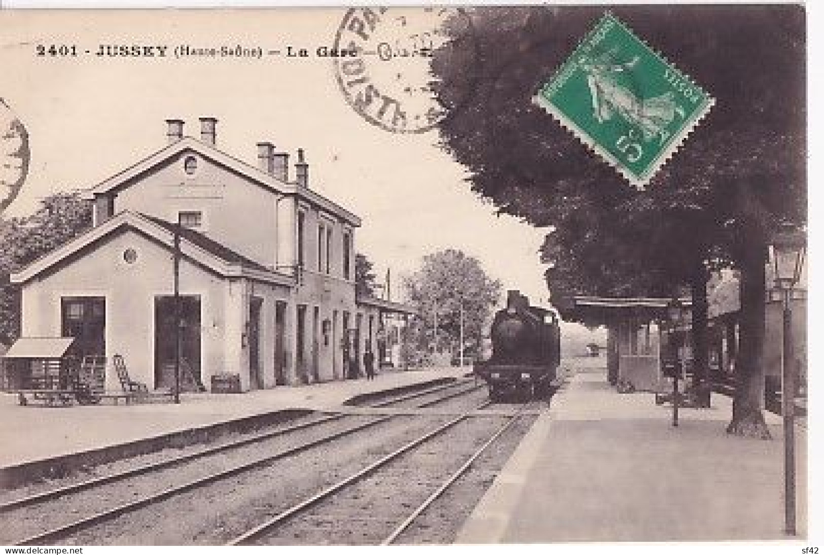 JUSSEY                 La Gare. Train Au Départ - Jussey