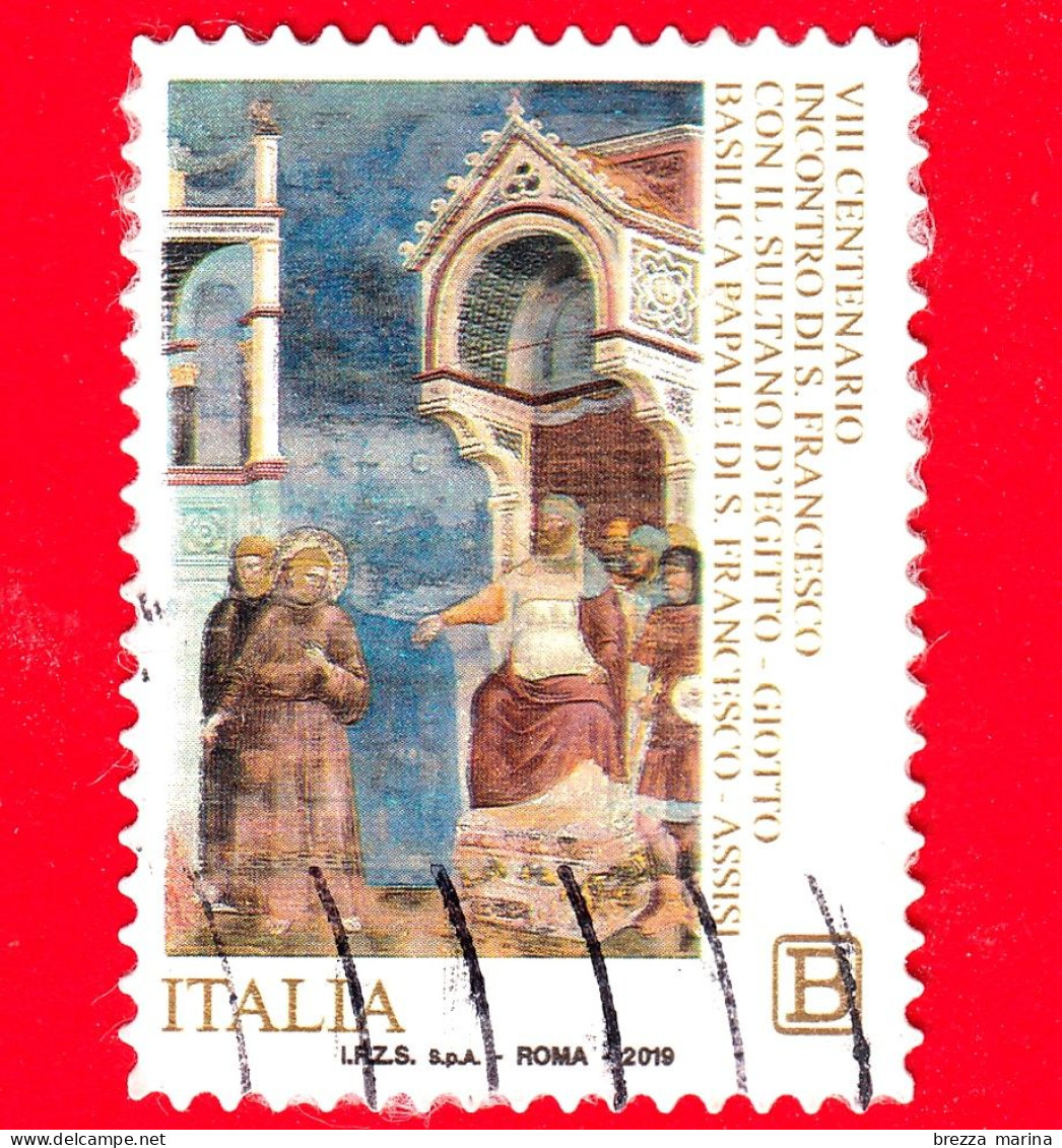 ITALIA - Usato - 2019 - 800 Anni Dell’incontro Di San Francesco Con Il Sultano – Giotto - B - 2011-20: Usados