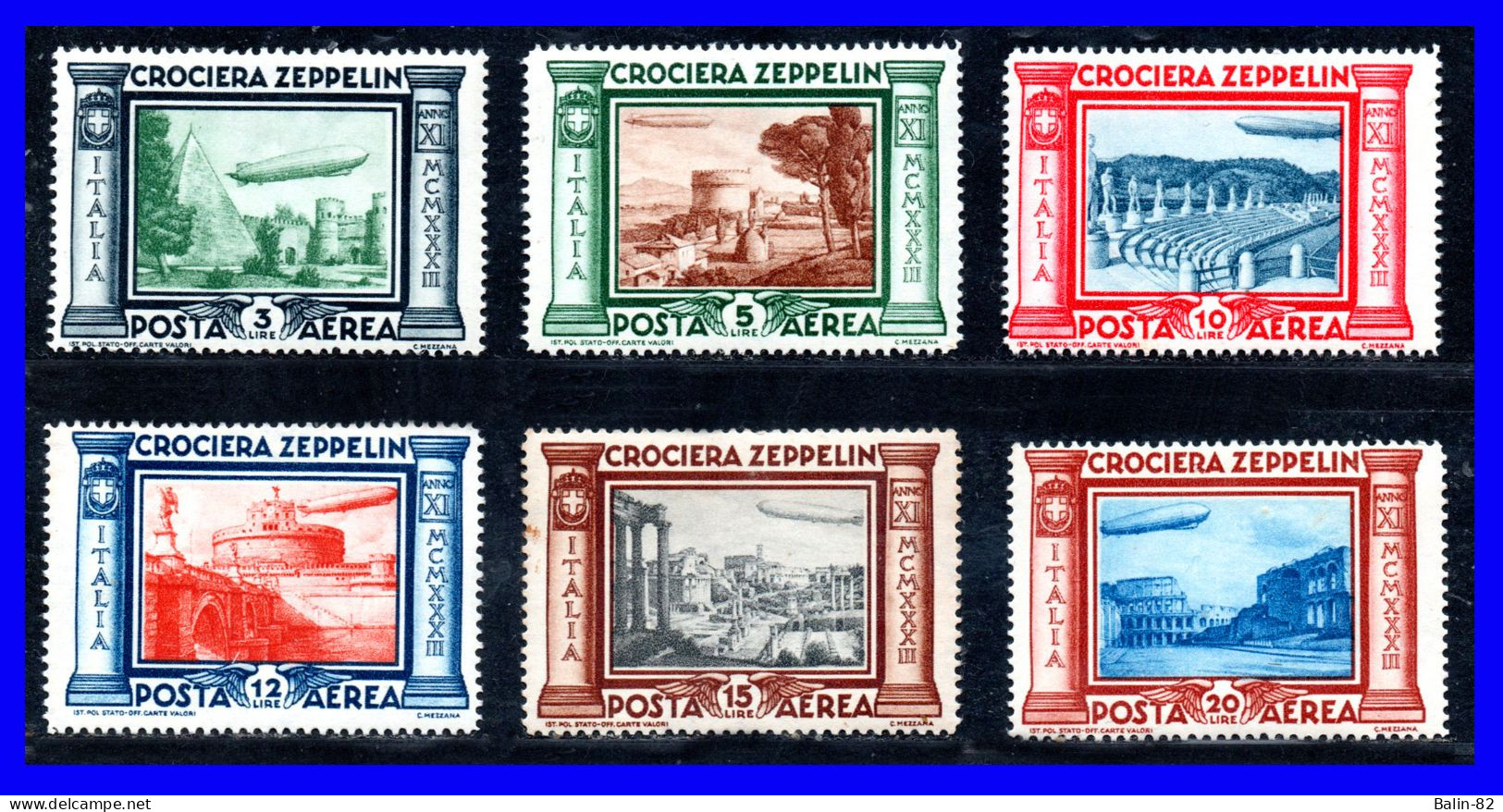 1933 - Italia - Travesia Zeppelin - Scott Nº C42 - C47 - MNH - 003 - Nuovi