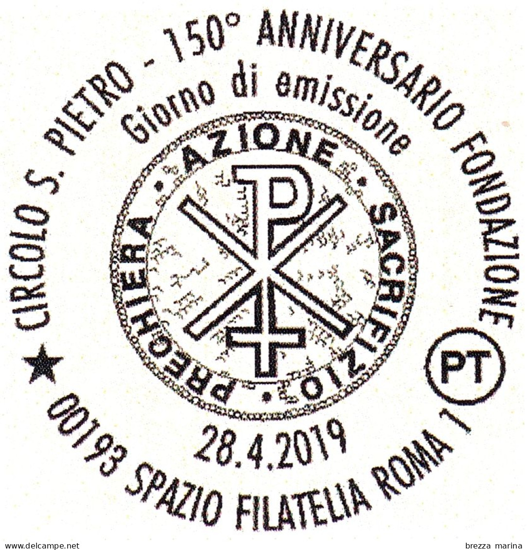 ITALIA - Usato - 2019 - 150 Anni Della Fondazione Del Circolo S. Pietro – Logo - B - 2011-20: Used