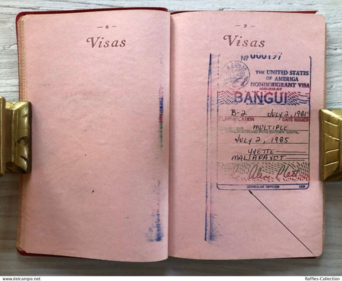 African C.A.R. Passport Passeport Reisepass Pasaporte Passaporto - Documentos Históricos